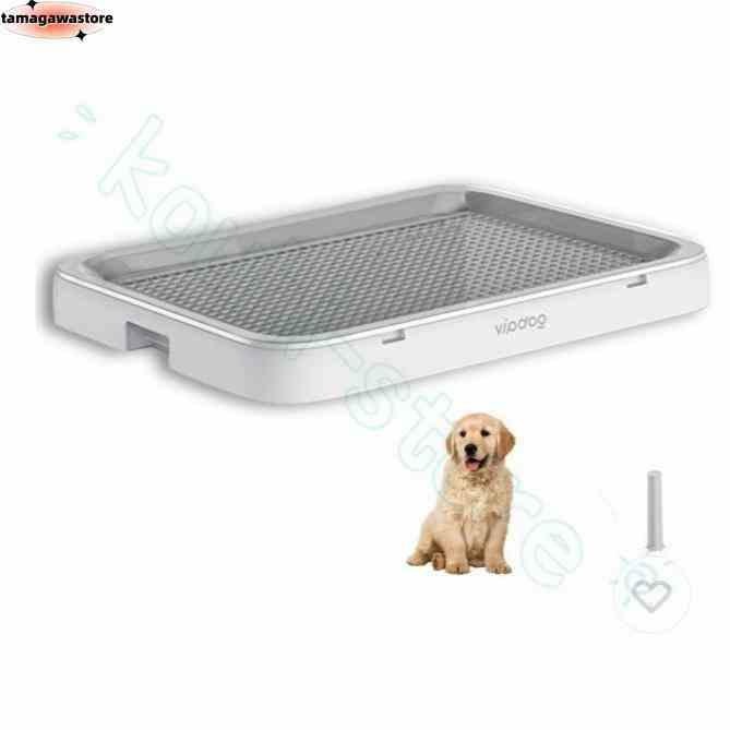 お得です犬 トイレトレー ワイド メッシュ 犬用トイレ レギュラー おしゃれ ステップトレー お手入れ簡単 いたずら防止 ドッグトレー 大型 グレー 65x49x5cm