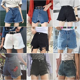 送料無料!2017年!★デニムショートパンツ*ハイウエストデニムスカート*オーバーオール*サロペットパンツ★スキニーパンツ★カジュアル定番アイテム★バックはヒップアップ効果が期待できる