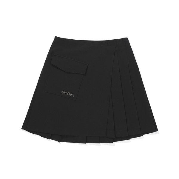 [マルボン公式] 女性バックプリーツカーゴ型スカート BLACK (WOMAN)