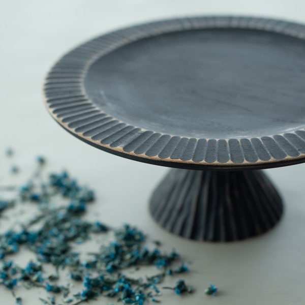 リムチークケーキスタンド(ブラック)/ケーキコンポート ケーキスタンド ケーキトレイ ケーキトレー