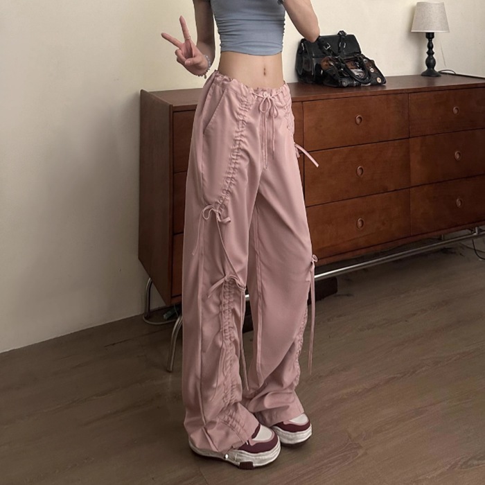 ボトムス ワイドパンツ カジュアル おしゃれ ゆったり レディース パンツ ワイド 裾ワイド ストリート かわいい 大人可愛い かっこいい こなれ感 ラフ ガーリー ルーズ 個性的 主役級 存在感