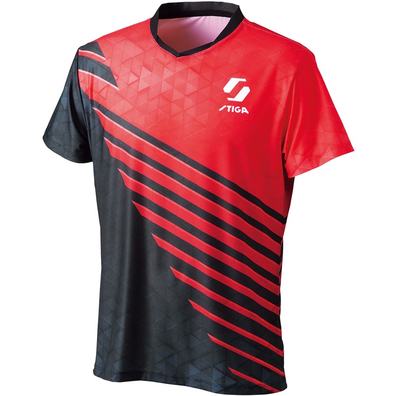 stiga(スティガ) STIGAシャツ KRーV レッド 2XL 卓球ゲームシャツ (1840480508)