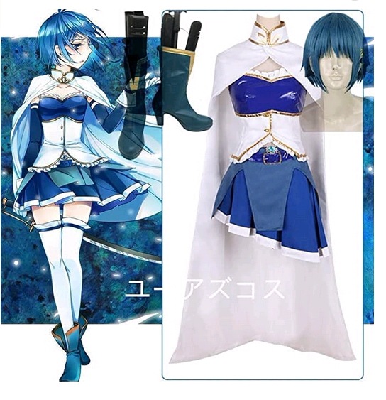 魔法少女まどかマギカ 美樹さやか コスプレ衣装＋ウィッグ＋靴
