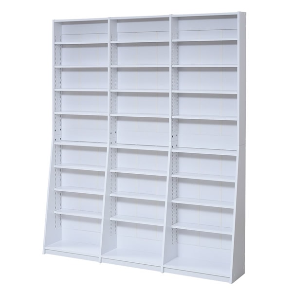 本棚 書棚 幅150cm 1cmピッチ 漫画本 文庫本 FRM-0011-WH ホワイト