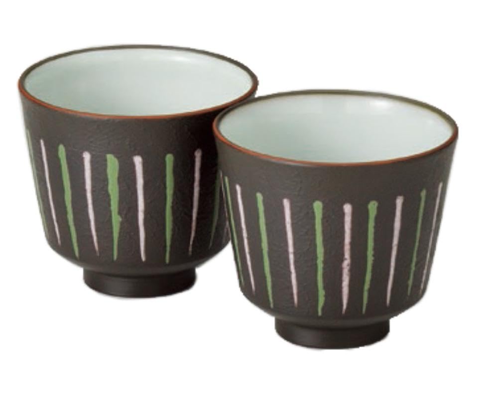 ヤマキイカイ(Yamakiikai) 玲光窯変黒線文 湯呑 Y12