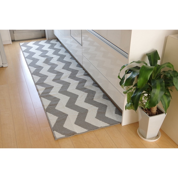 2036059 キッチンマット ウェイク グレー 65270cm メーカー直送