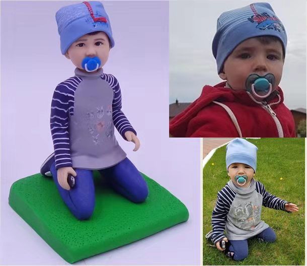 【オーダーメイド】3D肖像画 似顔絵 写真 人形 フィギュア 誕生日 ベビー 赤ちゃん キッズ 子供 幼児 出産祝い