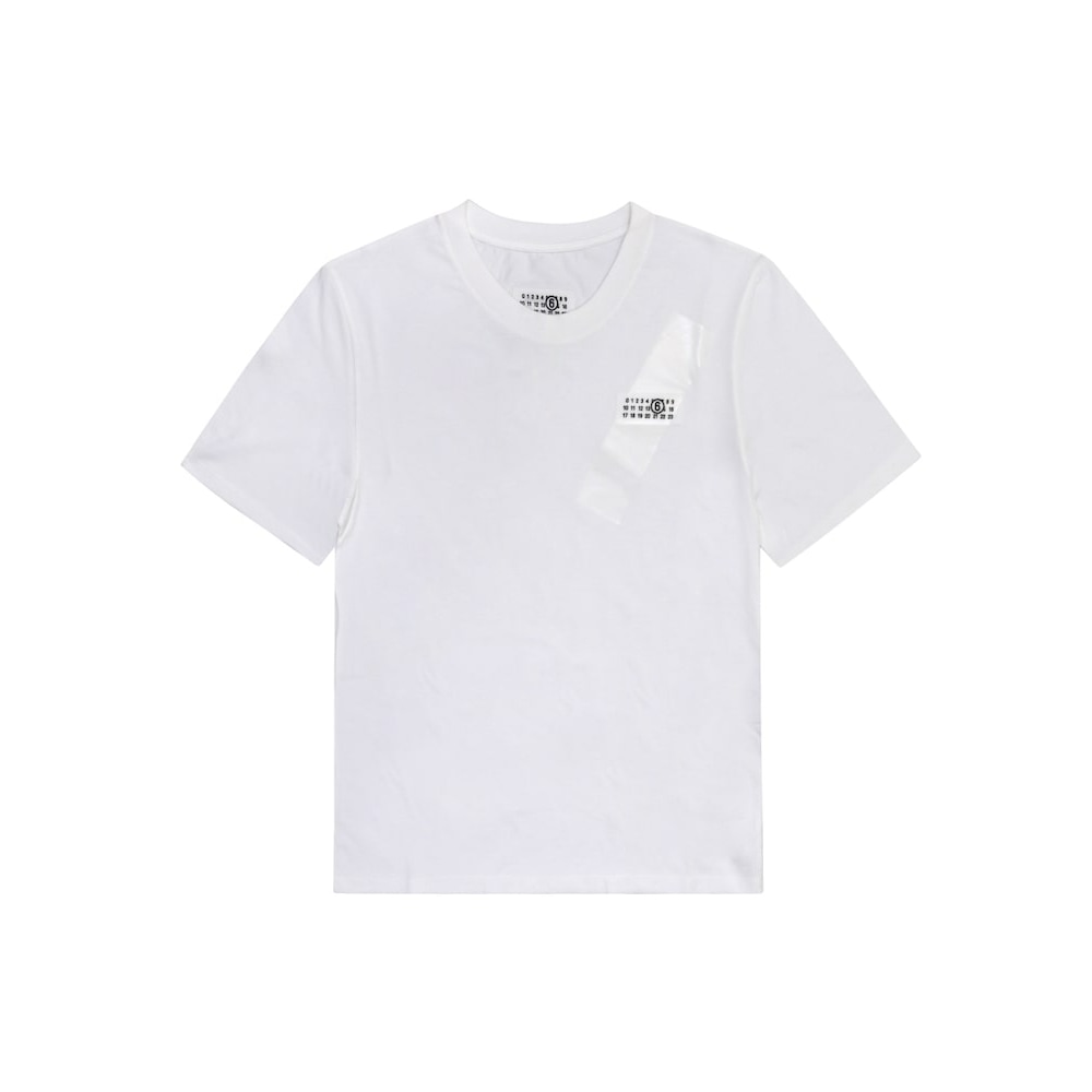 メゾンマルジェラ [メゾンマルジェラ] レディース MM6 ナンバリングロゴパッチショートスリーブ T シャツ (S52GC0336 M20048 101) QSE5010966358