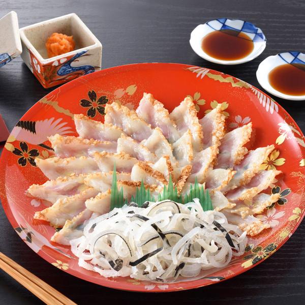 関とら本店 ふくたたき刺身セット 真ふぐたたき刺身55g とらふぐ皮20g ふくポン酢10gx2 とらふぐヒレ5枚 SISK