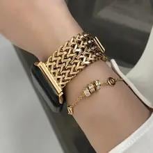 高級ステンレス鋼バンド Apple Watch 9 8 7 6 SE 5 3 45/44/42/41 ミリメートル金属編組ブレスレットコレア iWatch ウルトラ 49 ミリメートル 40 38