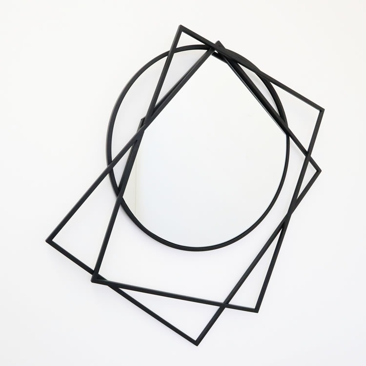 モダンテイスト　ウォールアートアイアンミラー（鏡）　壁飾り