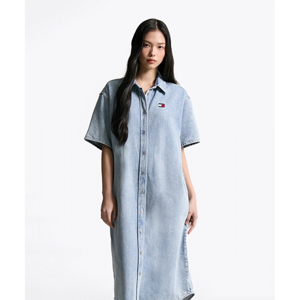 TOMMY JEANS デニムシャツワンピース (T32F6NOP01TWT21AB)