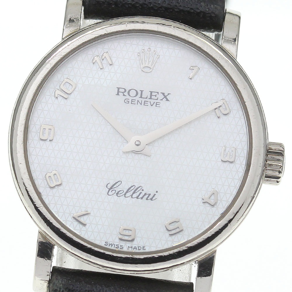 【ROLEX】ロレックス チェリーニ K18WG 6110 クォーツ レディース_711415【中古】 170,450円