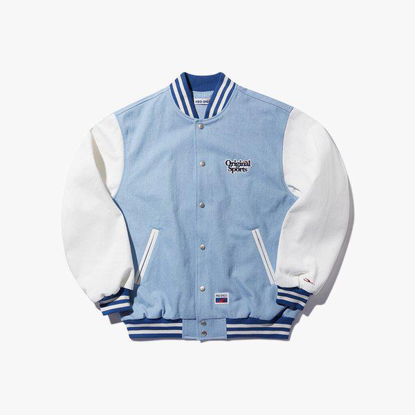 DENIM VARSITY JACKET LTBU (PO3MJ23S121)