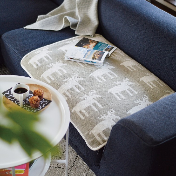 KLIPPAN (クリッパン) ベンクトのムース (ベージュ) シュニールコットンブランケット