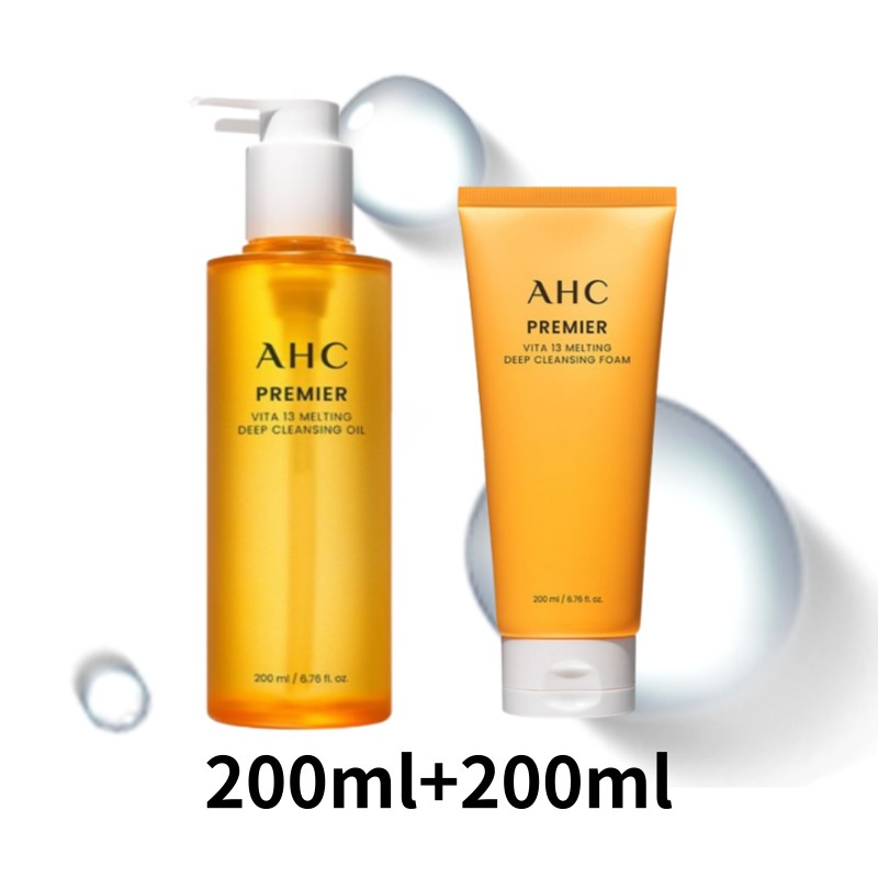 プレミアビタ13 メルティングディープクレンジングオイル200ml 1個+クレンジングフォーム200ml1個[若返りスキンケア ,洗顔 ,毛穴ケア, 肌年齢ケア , 毛穴レス,エイジングくすみ]