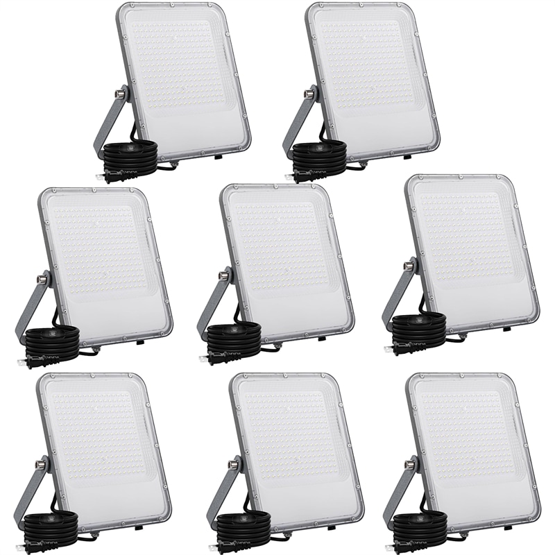 8個LED投光器 屋外 50Ｗ 500W相当 高輝度 6500lm 昼光色 眩暈防止 超ハイパワー 明るさ向上 ワイド配光 超薄 超軽量 長持ち LED作業灯 スイッチ付3mコード付 PSE認証済