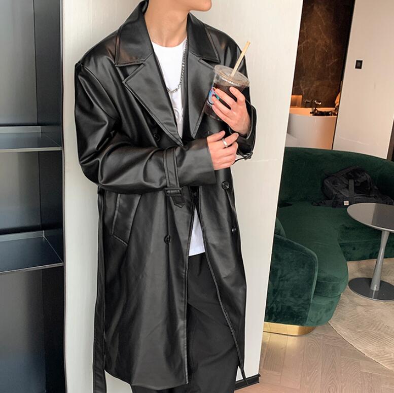 メンズ PUアウター ロング 中綿アウター ジャケット 防寒 暖かい韓国 ファッションDY14