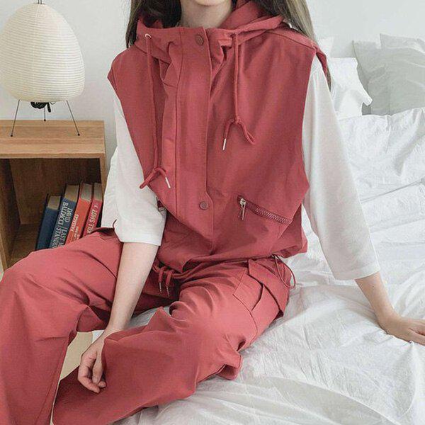 (DK)アティーヌアノラックスセット 秋 女性 上下セットアップ