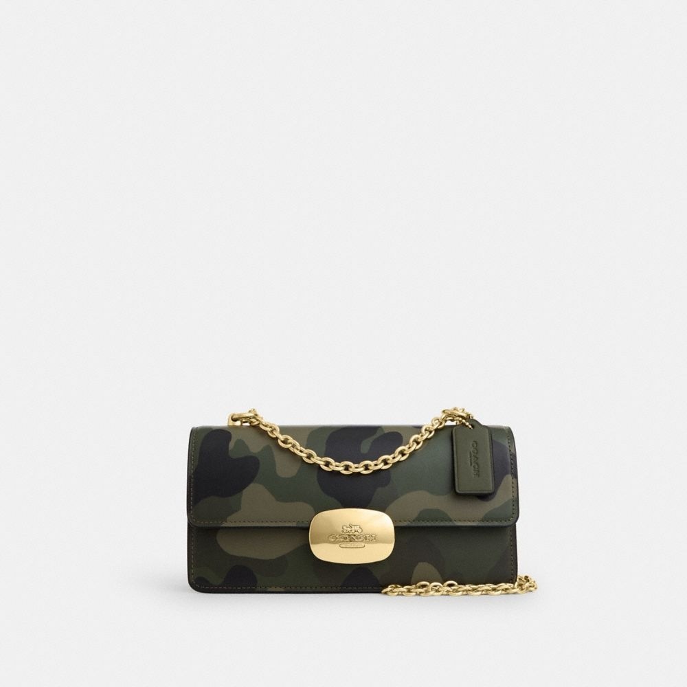 COACH イライザフラップクロスボディバッグ CR106 ゴールド/ダークサイプレスマルチ
