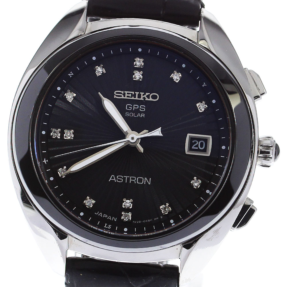 セイコー SEIKO STXD001/3X22-0AA0 アストロン 14Pダイヤ デイト ソーラー電波 レディース 箱・保証書付き_814781【中古】