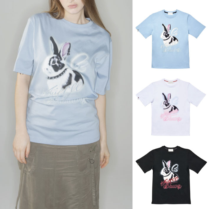 PIERCED BUNNY T SHIRTS (3 COLORS)