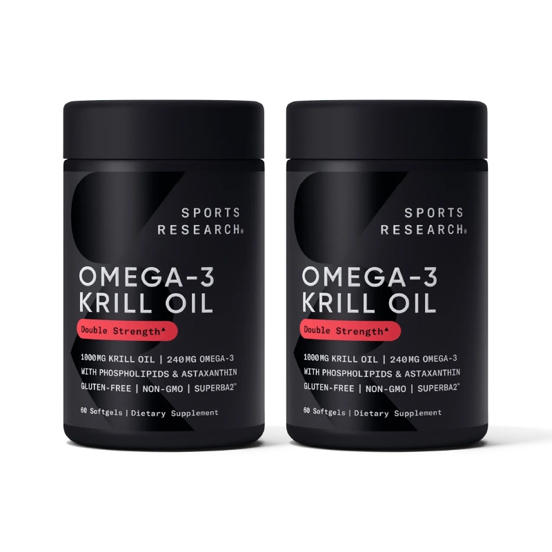 (スポーツリサーチ) 南極オキアミオイル アスタキサンチン配合 1000mg 60ソフトジェル (2個セット)