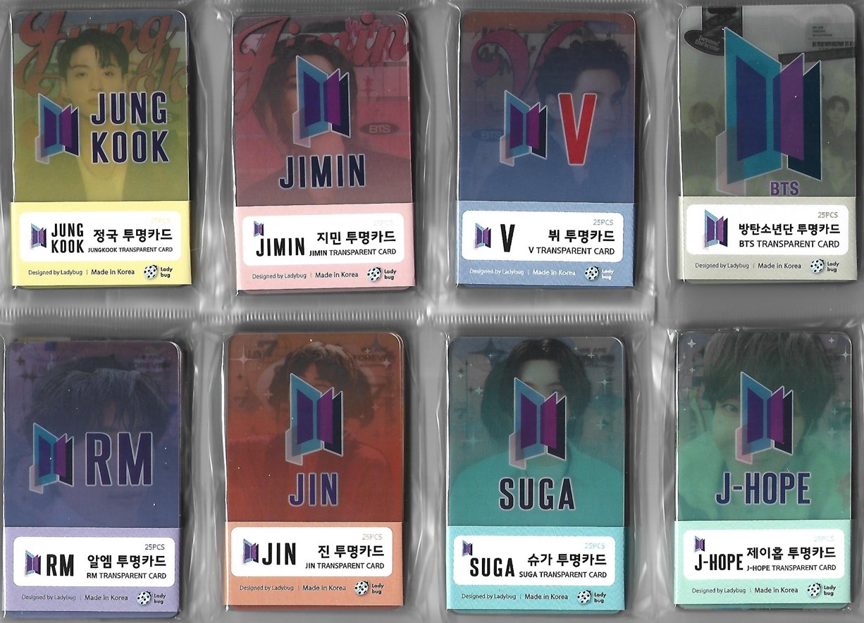 [8個] BTS トレカ [バンタン] 透明フォトカード[25枚セット] B-2025.01