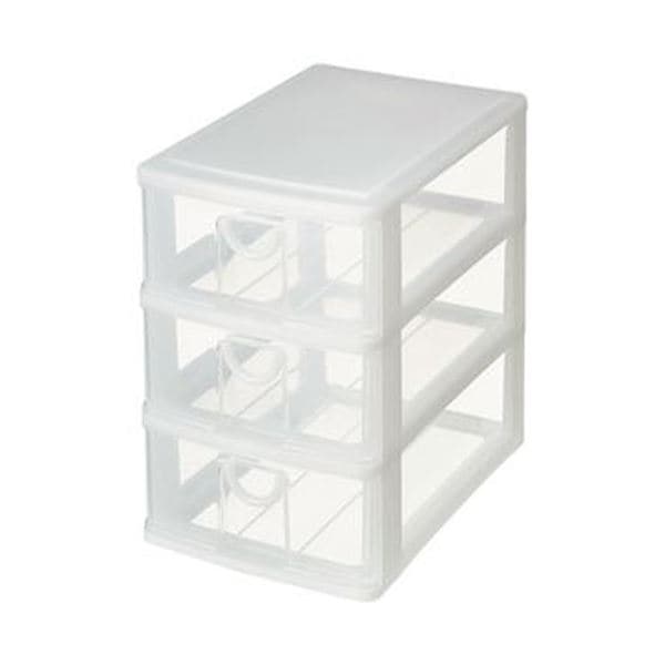 （まとめ）サンコープラスチック エルピス A5深型3段 ホワイト A-530 1台[x10セット]