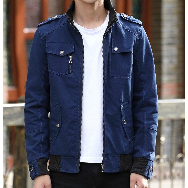 新しい秋のスタイル メンズ ブルゾン ジャンパー スタジャン ジャケット 長袖 ミリタリージャケット トラックジャケット 20代 30代 40代 大きいサイズ 春秋ファッション Lucky Shop