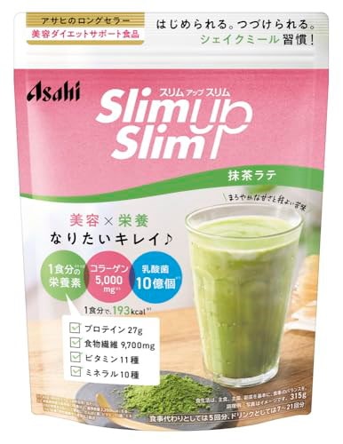 他サイト： スリムアップスリム 酵素+スーパーフードシェイク 抹茶ラテ 315gの商品画像