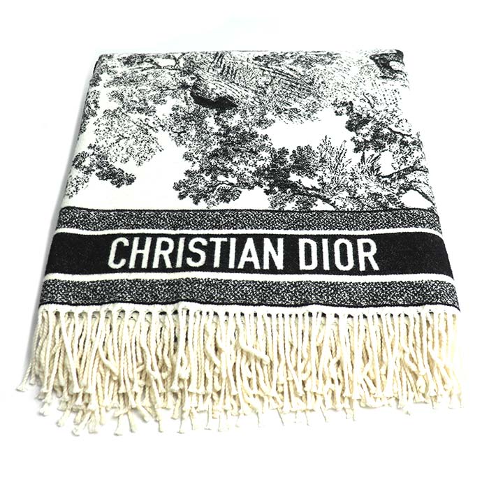 Dior ディオール トワル ドゥ ジュイ ロゴ ショール ストール マルチカラー 91DFI140INOE アニマル 大判 レディース 中古 美品