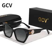 GCV ブランド アセテート外観特許デザイン女性の蝶長方形三角形偏光サングラス UV400 ファッション