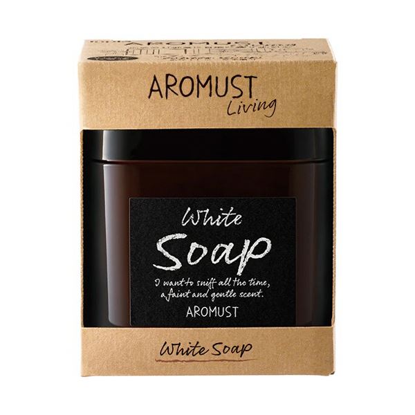 （まとめ） 晴香堂 アロマストリビング ホワイトソープ 265g 1個 [x5セット]