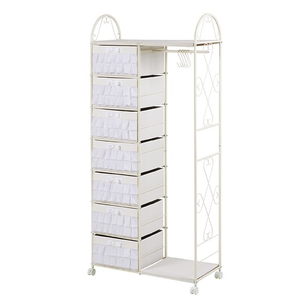 ハンガーラック 約 幅80×奥行35.5×高さ172cm ホワイト KHR-3165WH