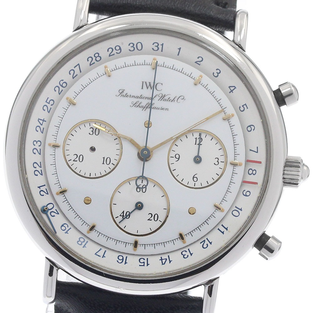 訳あり IWC IWC SCHAFFHAUSEN IW3731 ポルトフィーノ クロノグラフ クォーツ メンズ _952317【中古】