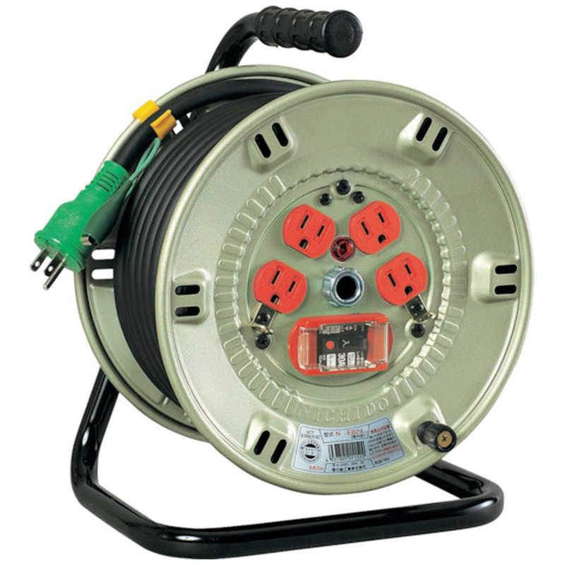 日動工業　NICHIDO 電工ドラム 標準型100Vドラム 20m アース付 過負荷漏電遮断器付 NP-EK24　NPEK24