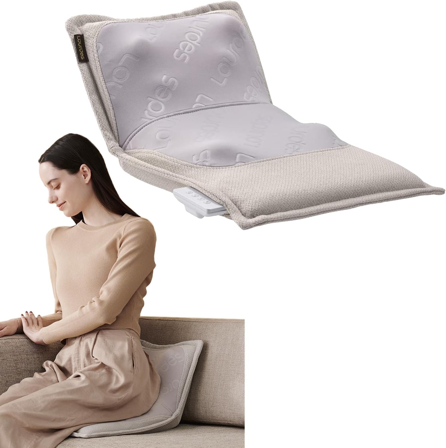 アテックス ATEX ルルド マッサージシート マッサージチェア 腰 お尻 背中 全身 プレミアムシートマッサージャー アイボリー AX-HPL368iv 14,108円