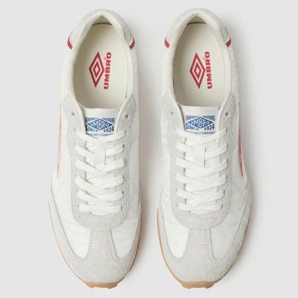 共用ファーストジョガーV2スリックスニーカーホワイトレッドUQ123CCU15_P414994235