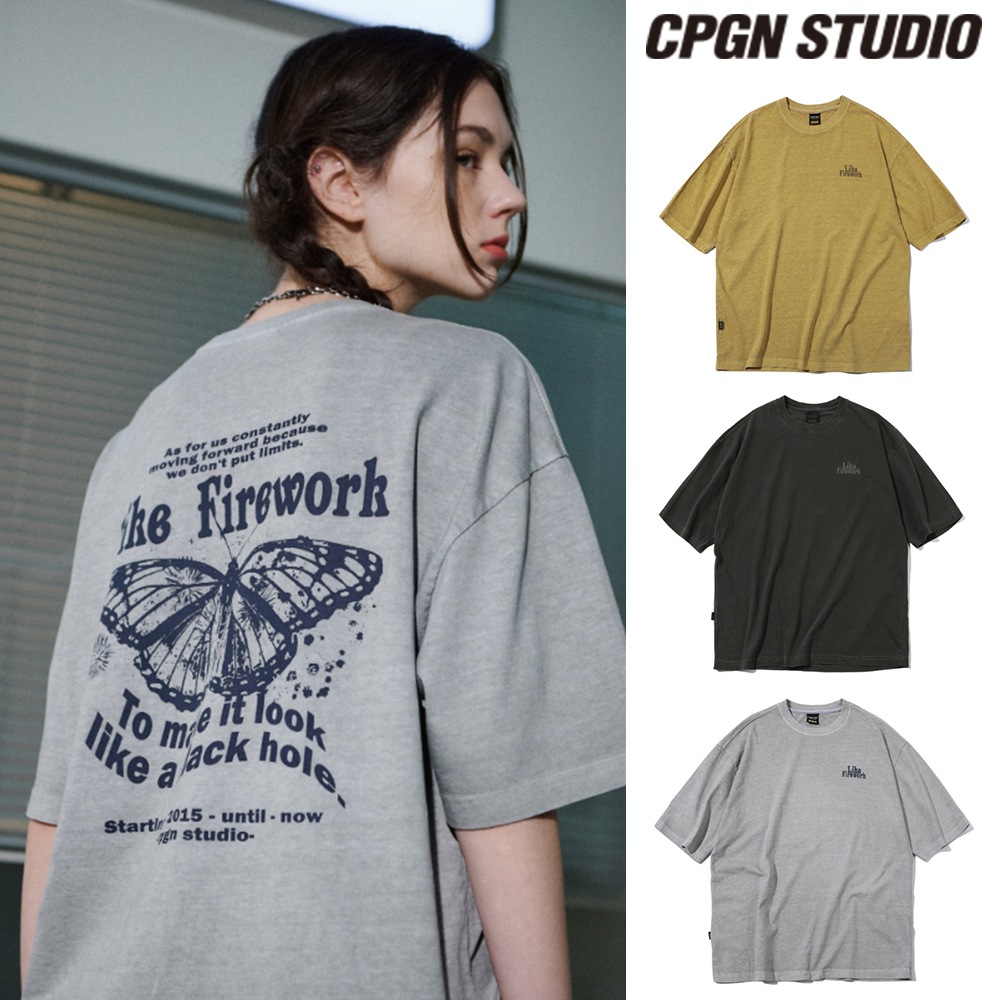 【CPGN STUDIO】 Butterfly Pigment Short Sleeve T-shirt
