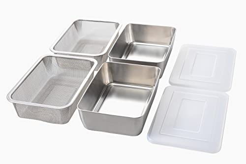 アーネスト 【日本製】 バット (セット) 深型 ステンレス 揚げ物 6点 (バット2点/ザル2点/ 7,264円