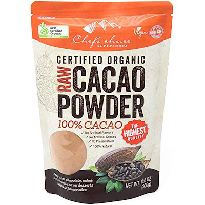 他サイト： シェフズチョイス オーガニック ローカカオパウダー 有機 ココアパウダー Organic Raw Cacao Powder(1 : 300g1袋)の商品画像