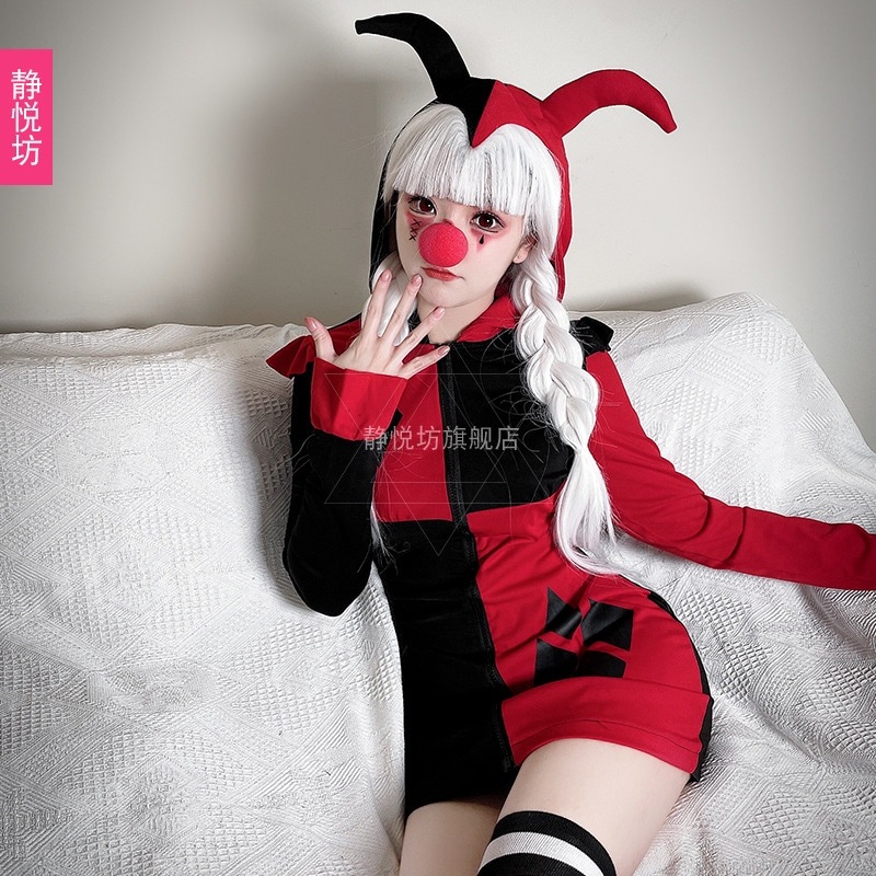 ハロウィン大人用コスチュームコスプレサーカスピエロ女性コスホラーバックソウルパフォーマンスコスチュームポーカークイーンコスチューム