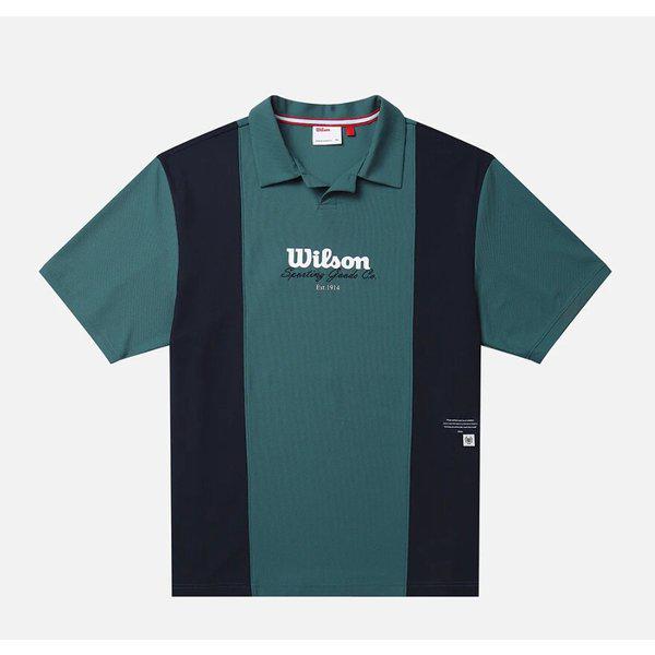 ストライプポロ半袖TシャツB1 W251001GPS32 GRN WHT