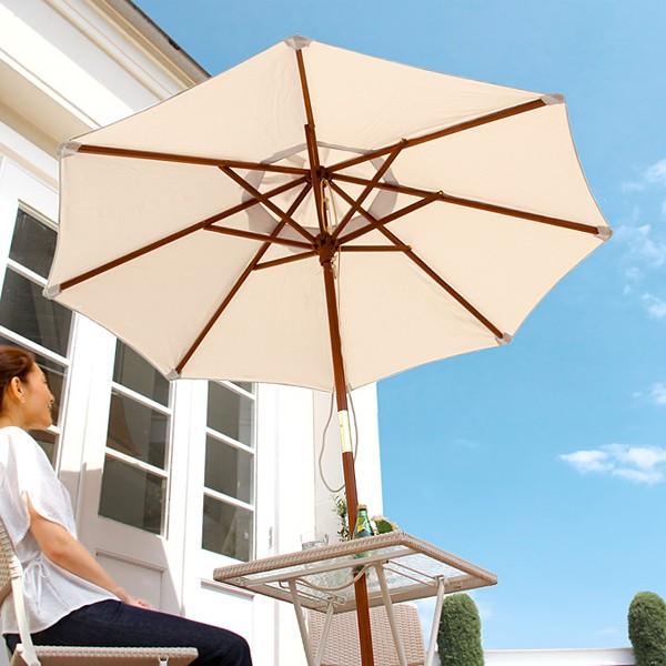 ガーデンパラソル 庭 おしゃれ 組み立て式