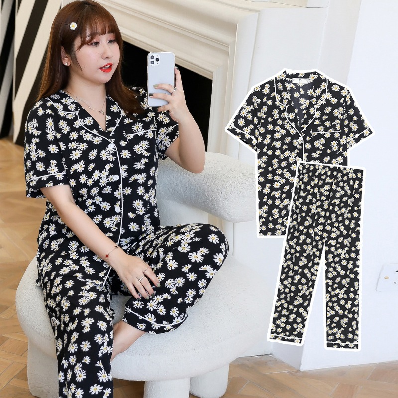 XL4XL：2点上下セット妊婦 パジャマ 大きいサイズ レディース 夏 韓国 ルームウェア 部屋着 ナイトウェア 2点上下セット 5L 4L 体型カバー 可愛い セクシー おしゃれ