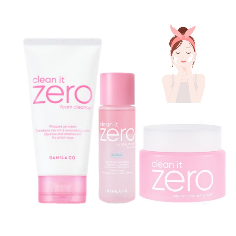 韓国コスメ正規品 クリーンイットゼロ フォームクレンザー 150ml* オリジナル クレンジングバーム100ml+スーディング リップアンドアイ リムーバー 99ml 1セット/クレンジングセット/
