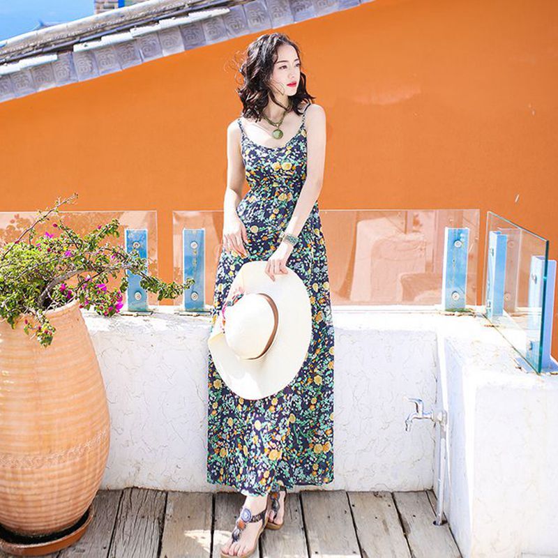 ワンピース オールインワン ワンピドレス ロング丈 l スクエアネック Aライン ハイウエスト ポリエステル 薄手 大人可愛い シンプル カジュアル おしゃれ お洒落 レトロ ガーリー 主