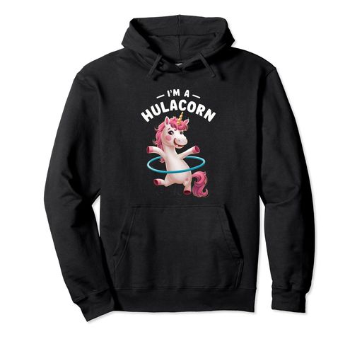 I’m A Hulacorn キュート ユニコーン フラフープ フィットネス ジム ワークアウト パーカー