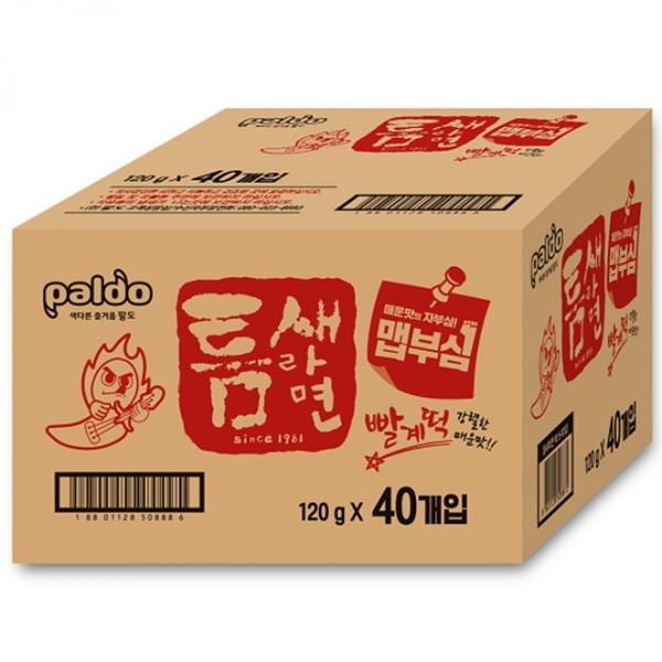 八道 すきまラーメン 赤餅 120g X 40個入り (1箱) 팔도 틈새라면 빨계떡 120g X 40개입 (1박스) 5,230円